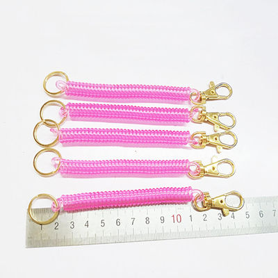 TPU Transparan Pink EVA 12cm Coil Spiral Key Tether