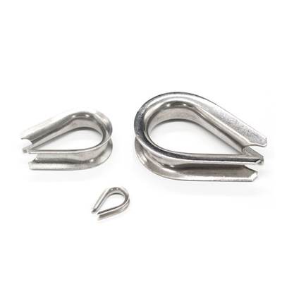 Tali Kawat Stainless Steel Thimble Chicken Heart Ring Wire Rope Clamps Untuk Lanyard