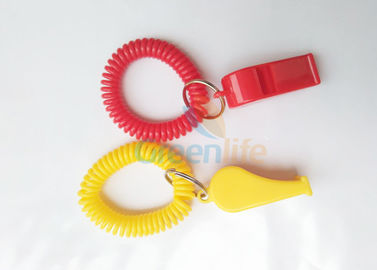 Pemegang Kunci Sport Whistle Coiled Wrist Key Chains Flat Weld Ringan - Berat