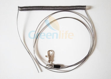Disesuaikan Spring Spiral Wire Coil Kabel Lobester Claw One End 1M Tail