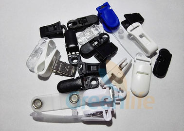 Plastik ABS Aman Pacifier Suspender Klip Tali Klip Lanyard Aksesoris Hitam / Putih / Biru